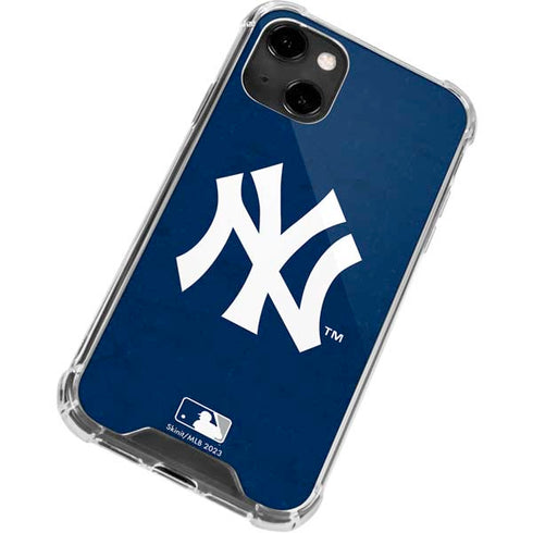 MLB New York Yankees - Solid Distressed iPhone 14 Clear Case